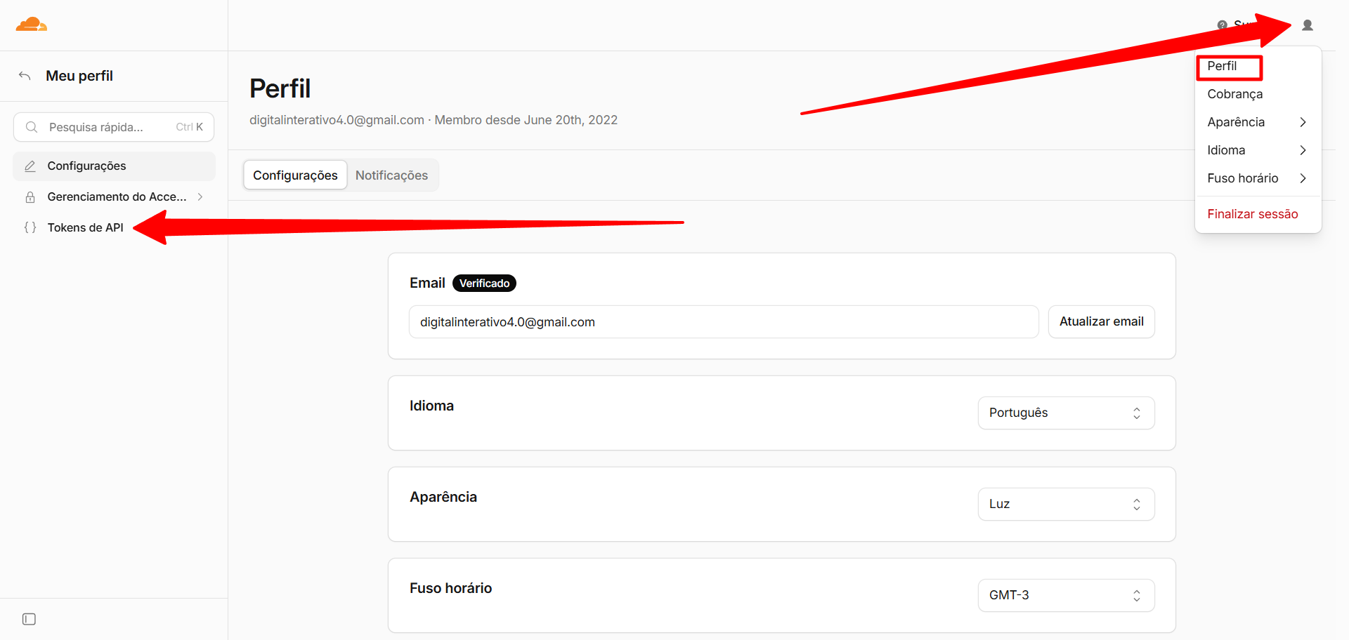 Tokens de API da conta _ Digitalinterativo4.0@gmail.com's Account _ Cloudflare